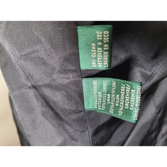 Lauren Ralph Lauren Green Plaid Wool Cashmere Blend Quiet Luxury Academia Blazer - Picture 6 of 6